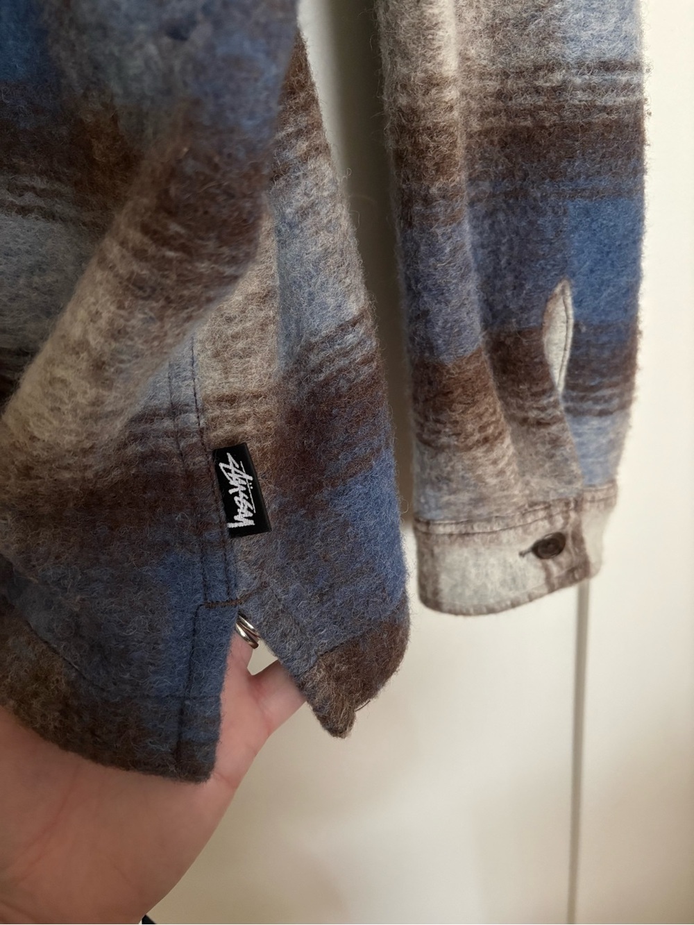 Stüssy Brushed Wool Plaid Zip Shirt - Picture 2 of 10
